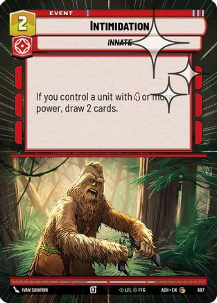Intimidation (Hyperspace Foil) (687) - Ashes of the Empire Foil、Fantasy Flight Games、kayou
