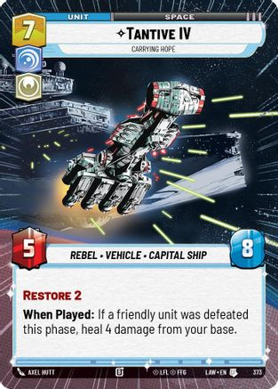 Tantive IV - Carrying Hope (Hyperspace) (373) - A Lawless Time、Fantasy Flight Games、kayou