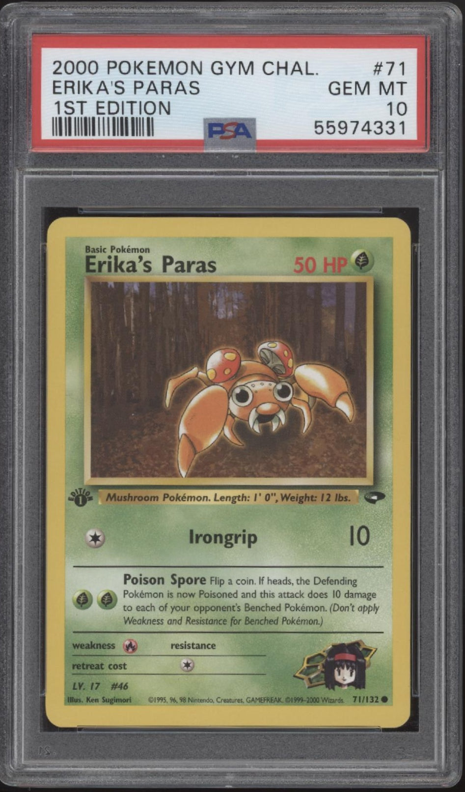 Erika's Paras Pokemon Gym Challenge 1st Edition #71 PSA 10、Collector Store LLC Gaming、kayou