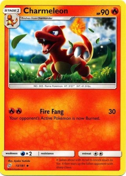 Pokemon Trading Card Game Sun & Moon Team Up Uncommon Charmeleon #13 Reverse Holo、ToyWiz、kayou