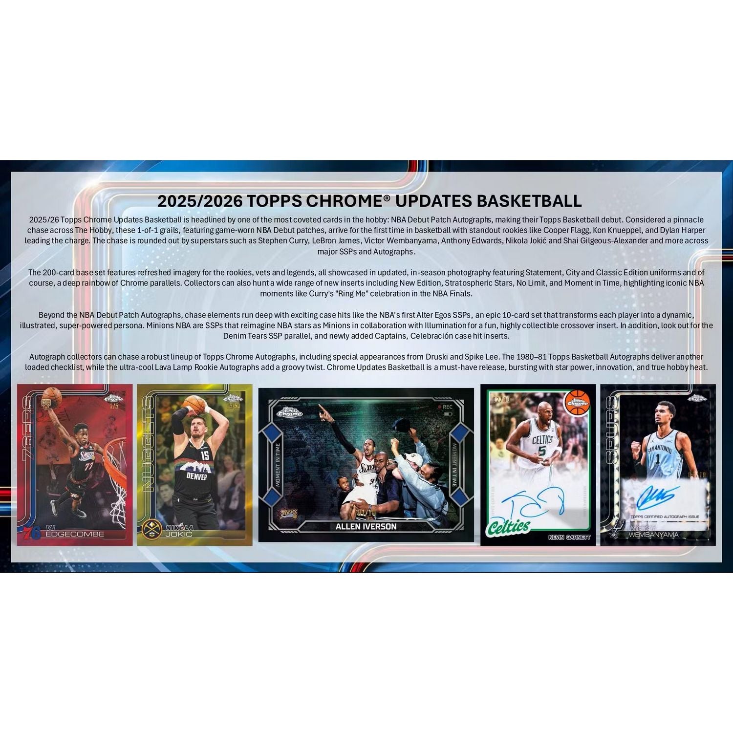 2025-26 Topps Chrome Update Series Basketball Jumbo Box、Topps、kayou