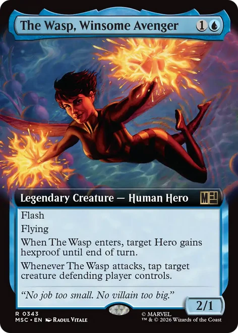 The Wasp, Winsome Avenger (Extended Art) | Marvel Super Heroes Commander、Magic: The Gathering、kayou