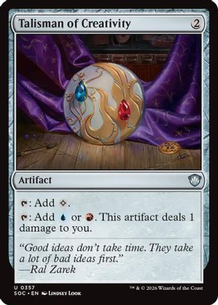 Talisman of Creativity (SOC-357) - Commander: Secrets of Strixhaven、Wizards of the Coast、kayou