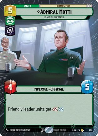 Admiral Motti - Chain of Command (Hyperspace) (403) - A Lawless Time、Fantasy Flight Games、kayou
