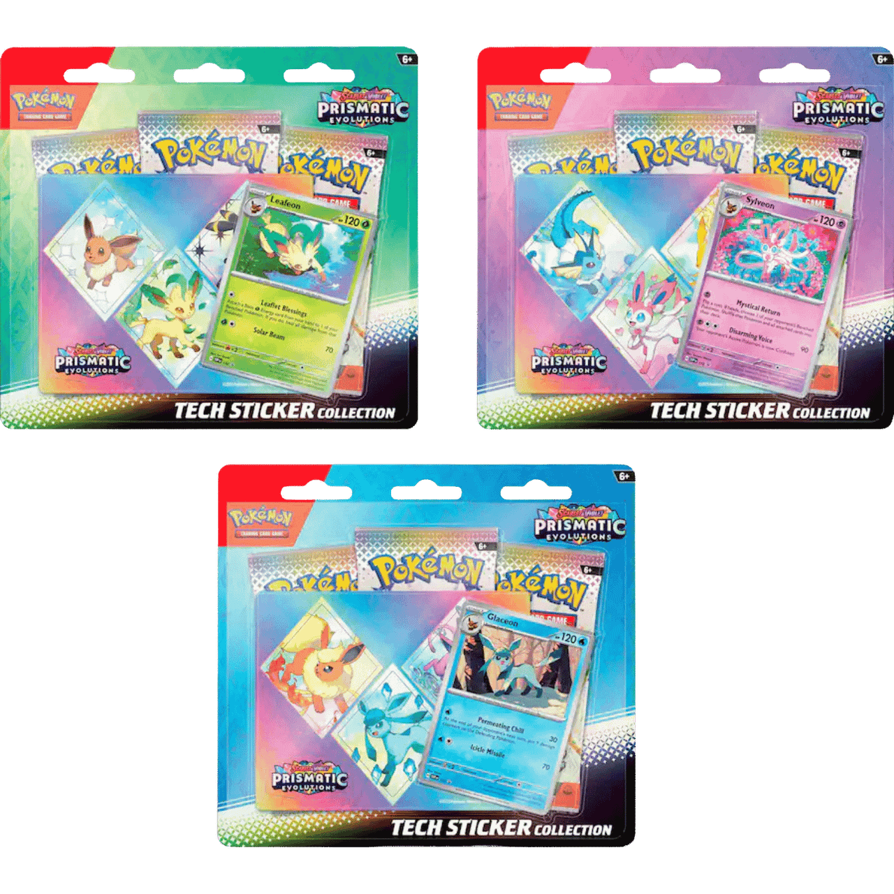 Pokemon: Scarlet & Violet - Prismatic Evolutions - Tech Sticker Collection (Set of 3)、The Pokémon Company、kayou