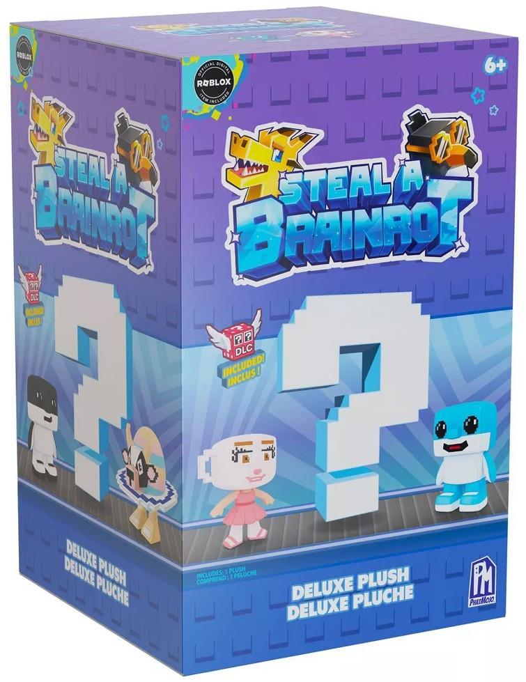 Roblox Steal a Brainrot Deluxe Plush 9-Inch Mystery Pack 1 RANDOM Character & DLC Code、ToyWiz、kayou