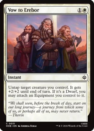 Vow to Erebor (HOB-031) - The Hobbit Foil、Wizards of the Coast、kayou