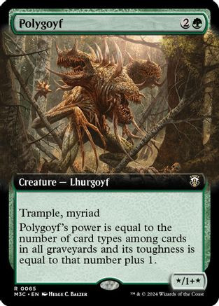 Polygoyf (Extended Art) (Ripple Foil) (M3C-065) - Modern Horizons 3 Commander Foil、Wizards of the Coast、kayou