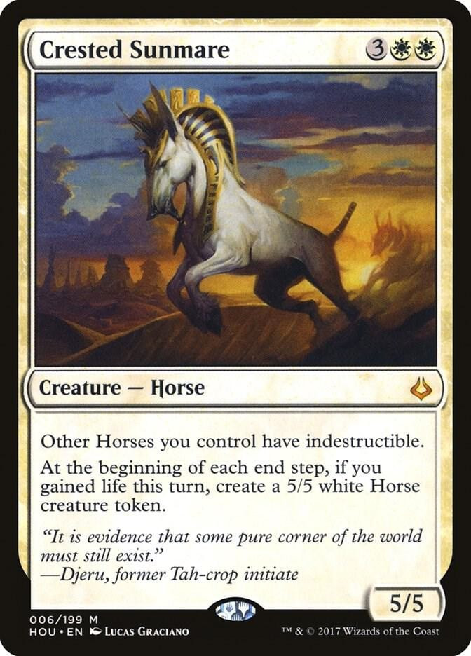 MtG Hour of Devastation Mythic Rare FOIL Crested Sunmare #6、ToyWiz、kayou