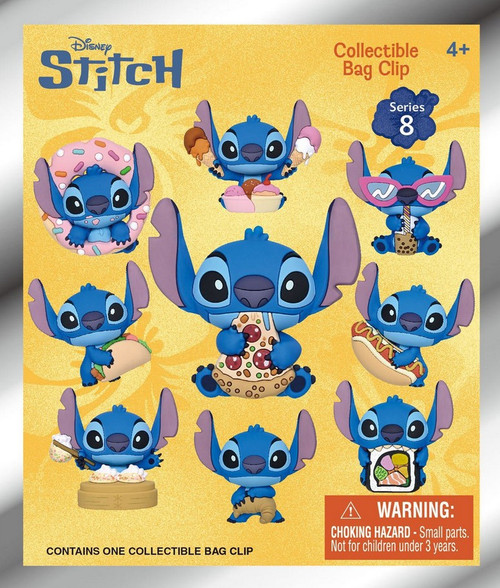 Disney 3D Figural Keyring Lilo & Stitch Series 8 2-Inch Mystery Pack 1 RANDOM Figure、ToyWiz、kayou