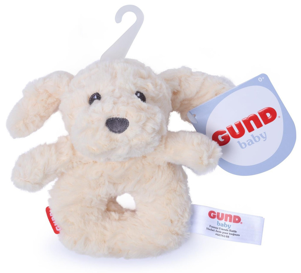 Gund Baby Forever Friends Muttsy Puppy Plush Rattle、ToyWiz、kayou