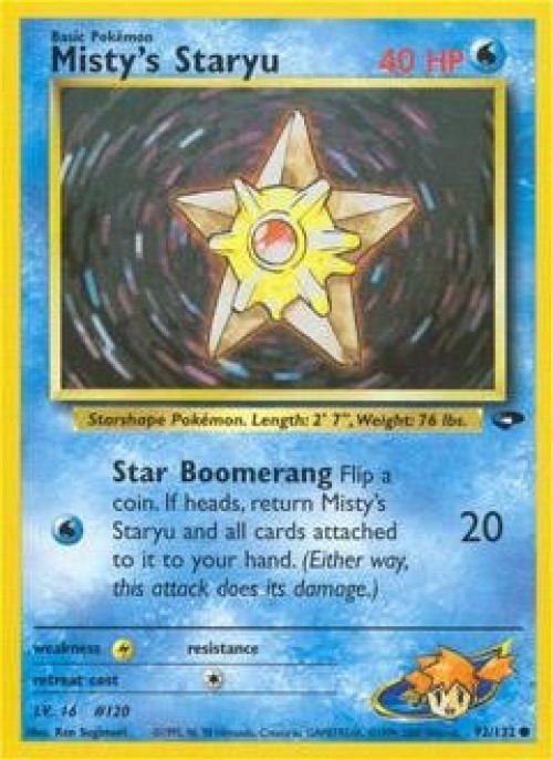 Pokemon Gym Challenge Common Misty's Staryu #92 1st Edition、ToyWiz、kayou