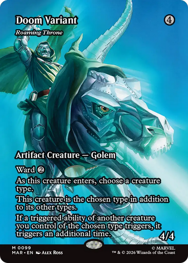 Roaming Throne Doom Variant (Borderless Source Material Foil) | Marvel Universe、Magic: The Gathering、kayou
