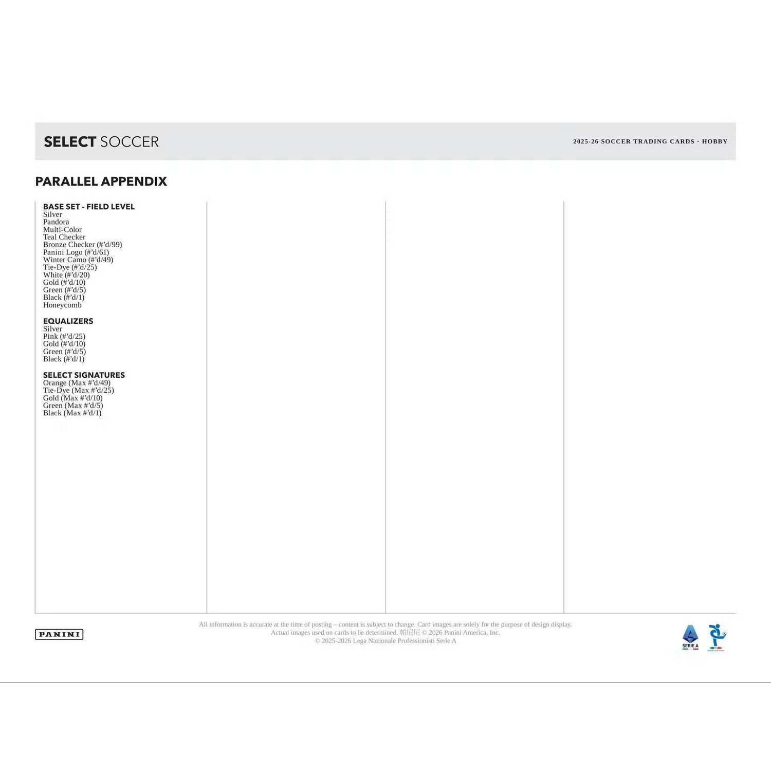 2025-26 Panini Select Serie A Soccer Hobby Box、Panini、kayou