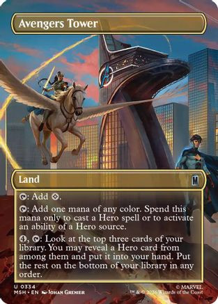 Avengers Tower (Borderless) (MSH-334) - Marvel Super Heroes Foil、Wizards of the Coast、kayou