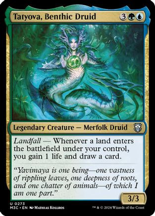 Tatyova, Benthic Druid (Ripple Foil) (M3C-273) - Modern Horizons 3 Commander Foil、Wizards of the Coast、kayou
