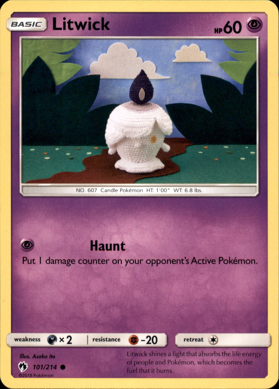 Pokemon Trading Card Game Sun & Moon Lost Thunder Common Litwick #101 Reverse Holo Lightly Played、ToyWiz、kayou