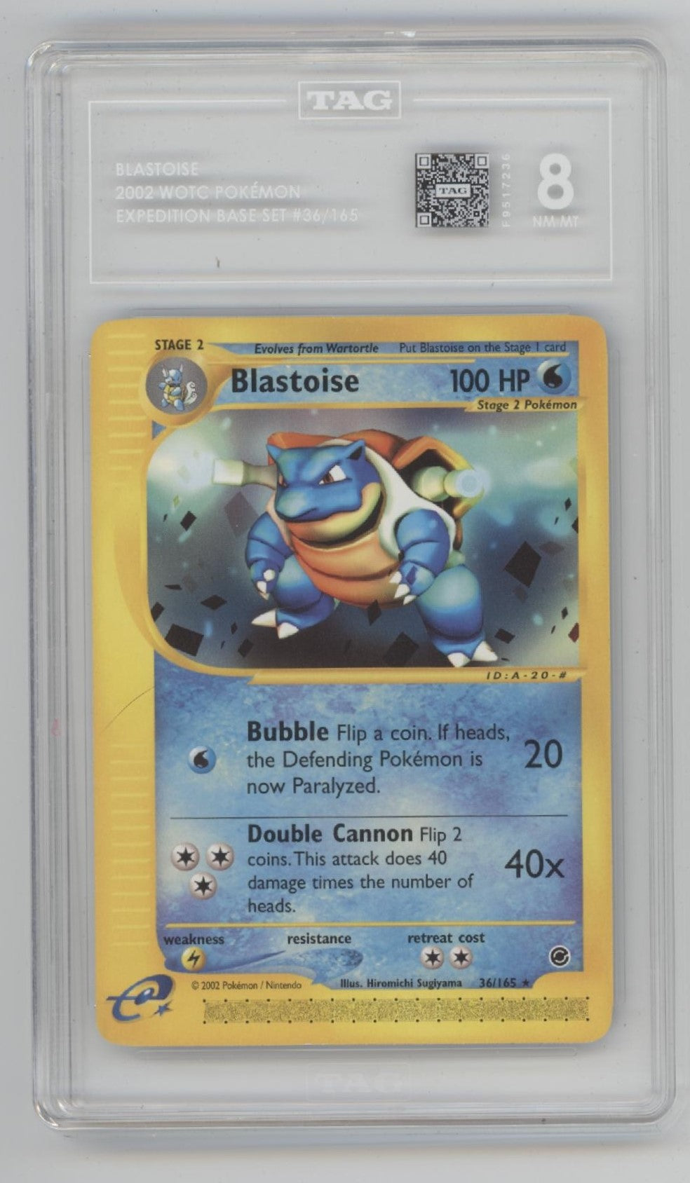 Blostoise Pokemon Expedition Base Set #36 TAG 8、Collector Store LLC Gaming、kayou