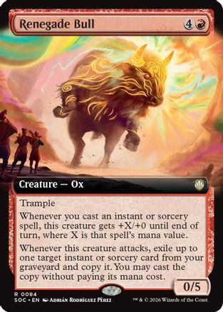 Renegade Bull (Extended Art) (SOC-084) - Commander: Secrets of Strixhaven、Wizards of the Coast、kayou