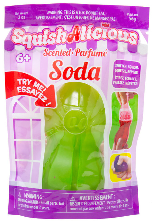 SquishAlicious Scented Soda GREEN 4.5-Inch Squeeze Toy、ToyWiz、kayou