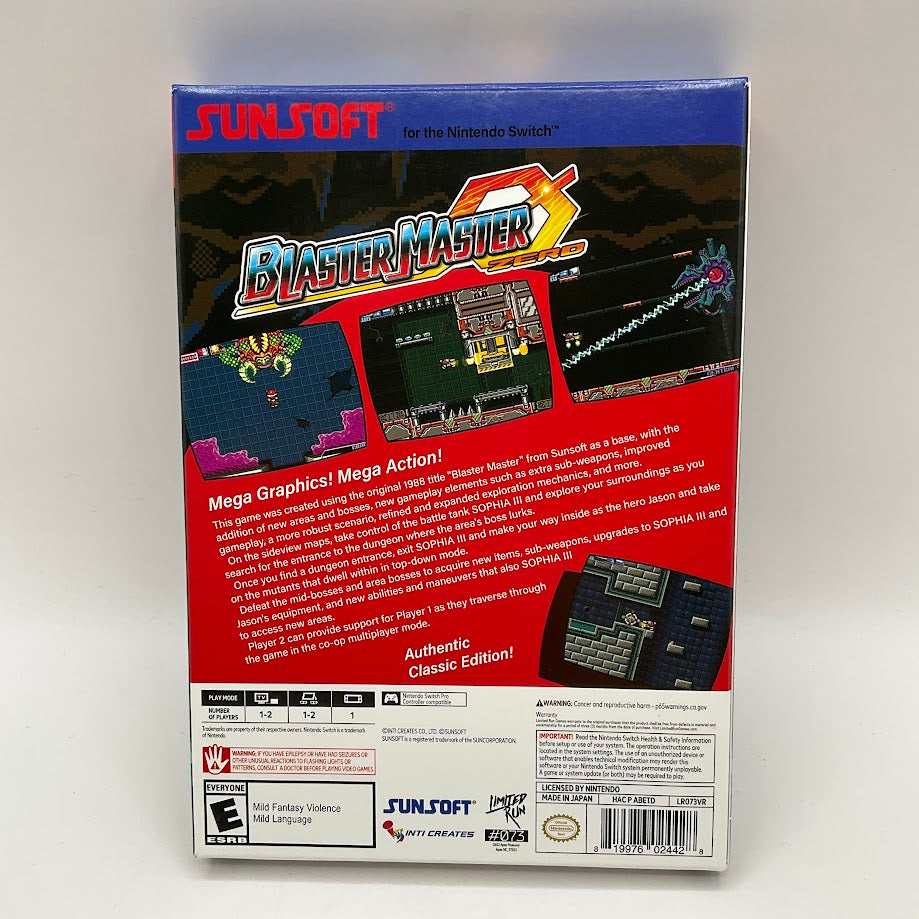 Blaster Master Zero Classic Edition Nintendo Switch Sealed、Collector Store LLC - VG、kayou