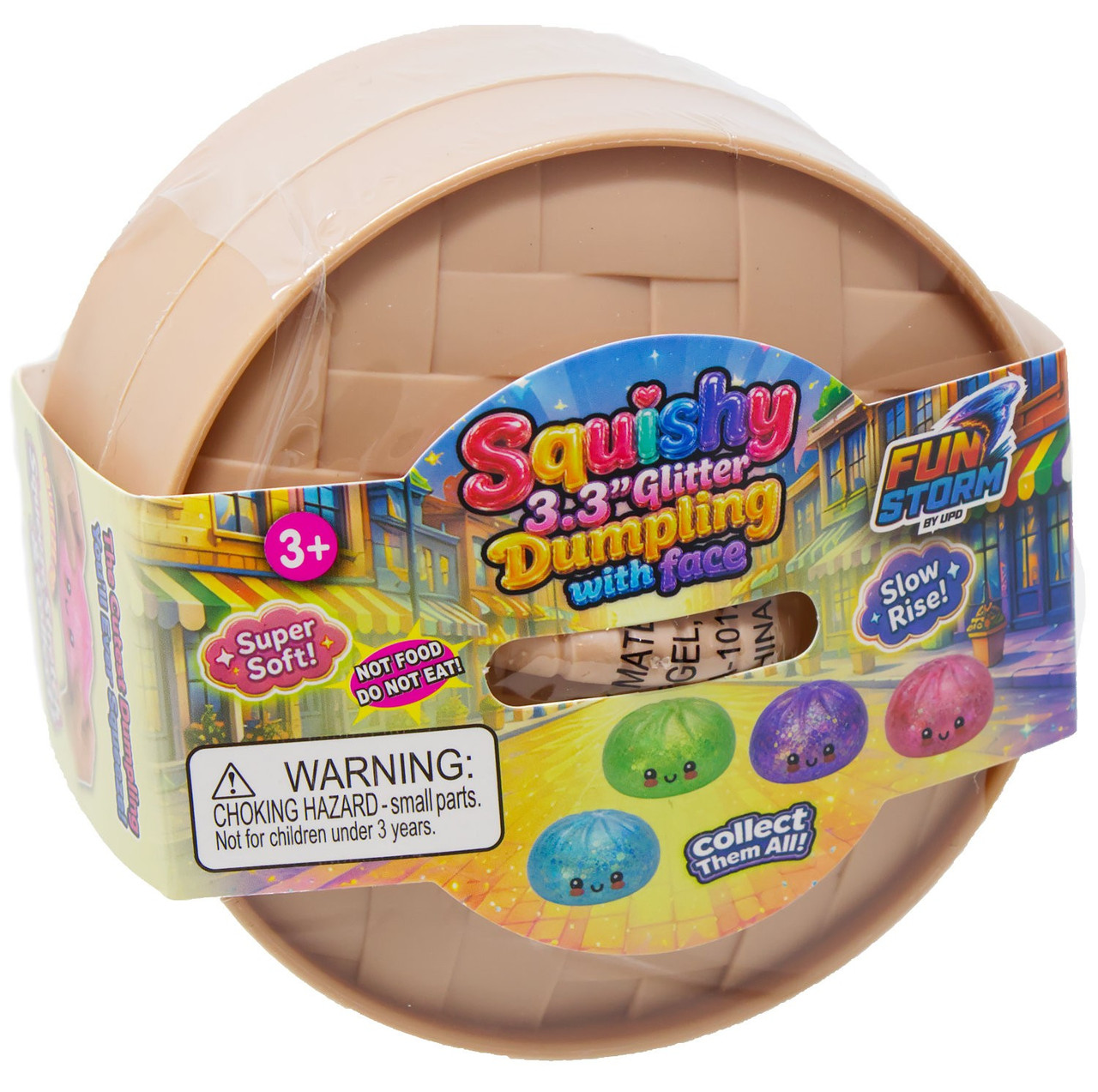 Fun Storm Glitter Dumpling with Face 3.3-Inch Mystery Pack 1 RANDOM Dumpling、ToyWiz、kayou