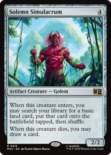 Solemn Simulacrum (Surge Foil) | Marvel Super Heroes Commander、Magic: The Gathering、kayou