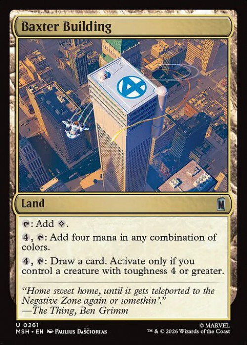 MtG Marvel Super Heroes Uncommon Baxter Building #261、ToyWiz、kayou