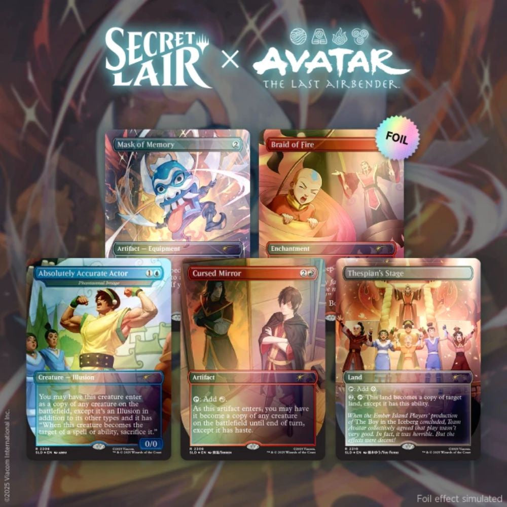 Magic the Gathering Avatar the Last Air Bender Secret Lair - Ember Island Players Rainbow Foil Edition、Magic the Gathering、kayou
