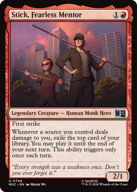 Stick, Fearless Mentor (Foil) | Marvel Super Heroes Commander、Magic: The Gathering、kayou