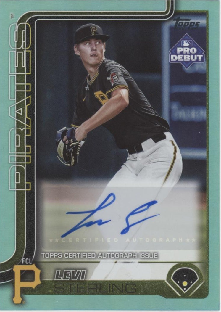 Levi Sterling 2025 Topps Pro Debut Auto Aqua Holo 11/75 #PD-34、Collector Store LLC、kayou