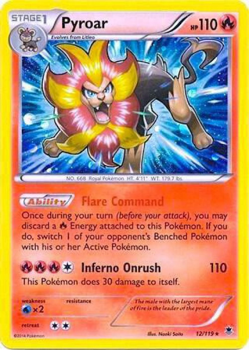 Pokemon X & Y Phantom Forces Cosmos Holo Rare Pyroar #12、ToyWiz、kayou