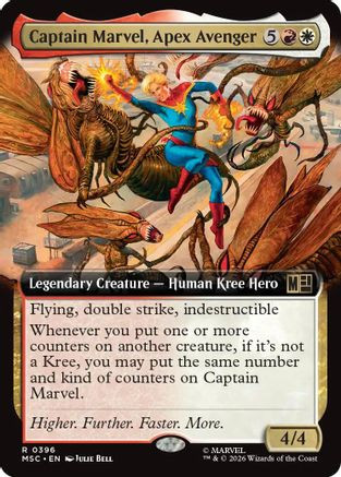 Captain Marvel, Apex Avenger (Extended Art) (MSC-396) - Commander: Marvel Super Heroes、Wizards of the Coast、kayou