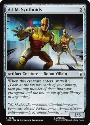 A.I.M. Synthoids (MSH-242) - Marvel Super Heroes Foil、Wizards of the Coast、kayou