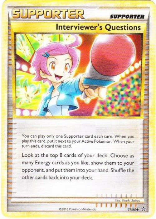 Pokemon HeartGold & Soulsilver Unleashed Uncommon Interviewer's Questions #77 Lightly Played、ToyWiz、kayou
