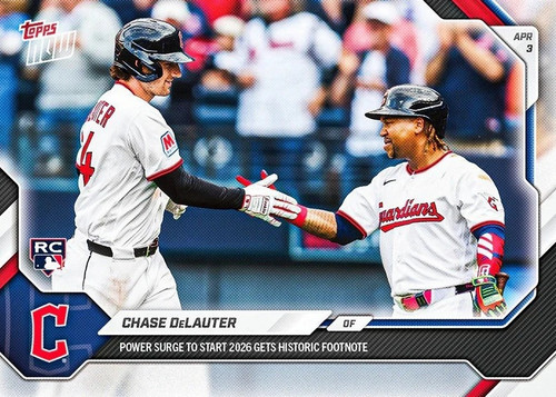 MLB Cleveland Guardians 2026 NOW Baseball Chase DeLauter #48 Rookie, Power Surge、ToyWiz、kayou