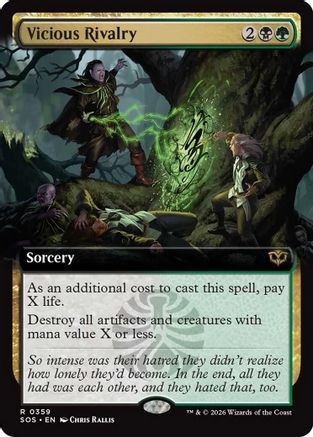Vicious Rivalry (Extended Art) (SOS-359) - Secrets of Strixhaven、Wizards of the Coast、kayou