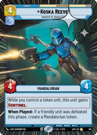 Koska Reeves - Warrior of Mandalore (Hyperspace Foil) (581) - Ashes of the Empire Foil、Fantasy Flight Games、kayou