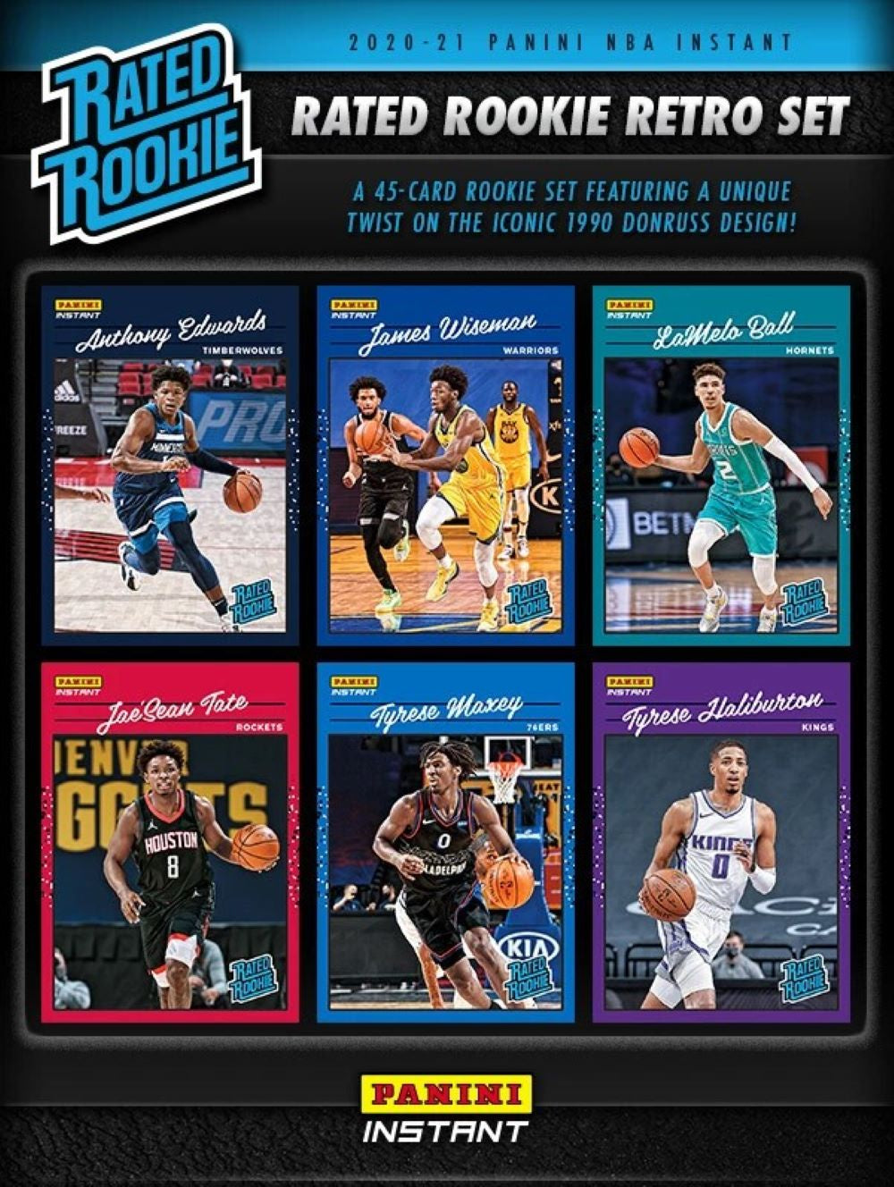 2020-21 Panini Instant Basketball Rated Rookie Retro Set (1-45)、Panini、kayou