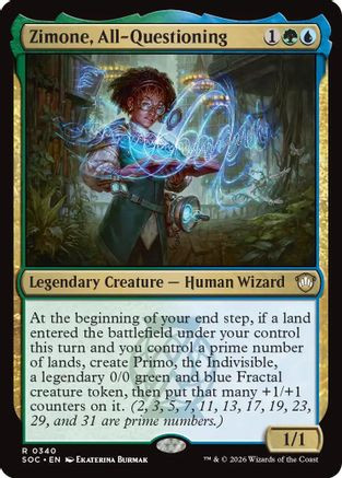 Zimone, All-Questioning (SOC-340) - Commander: Secrets of Strixhaven、Wizards of the Coast、kayou