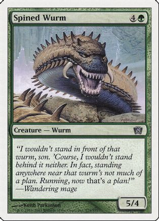 Spined Wurm (8ED-279) - 8th Edition、Wizards of the Coast、kayou