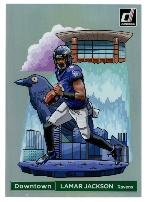 NFL 2024 Panini Donruss Football Oversized Downtown Lamar Jackson #1、ToyWiz、kayou