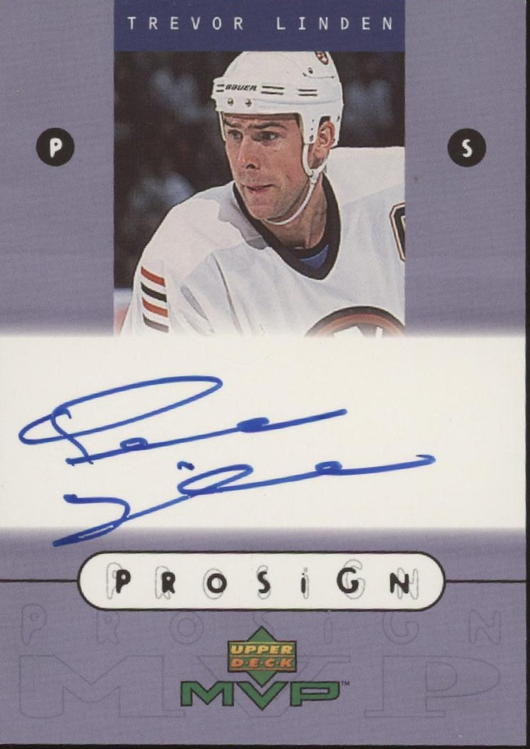 Trevor Linden 1999 Upper Deck MVP Pro Sign Auto #TL、Collector Store LLC、kayou