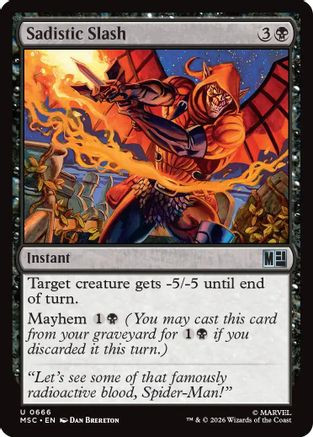Sadistic Slash (MSC-666) - Commander: Marvel Super Heroes、Wizards of the Coast、kayou