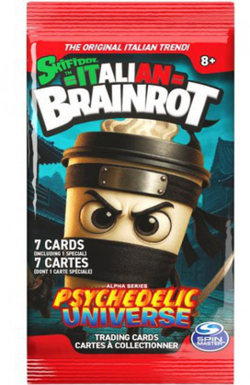 Italian Brainrot Mystery Trading Card Game Alpha Series Psychedelic Universe Booster Pack 7 Cards、ToyWiz、kayou