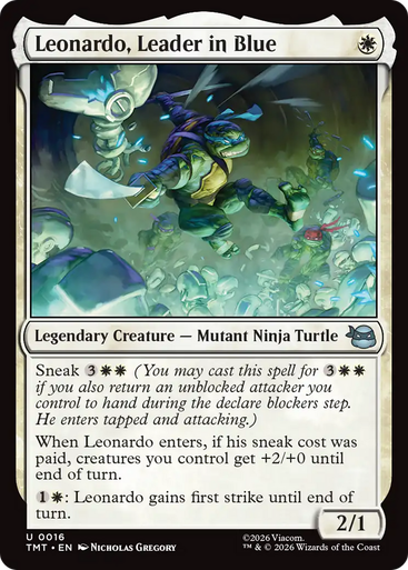 Leonardo, Leader in Blue (Foil) | Teenage Mutant Ninja Turtles、Magic: The Gathering、kayou