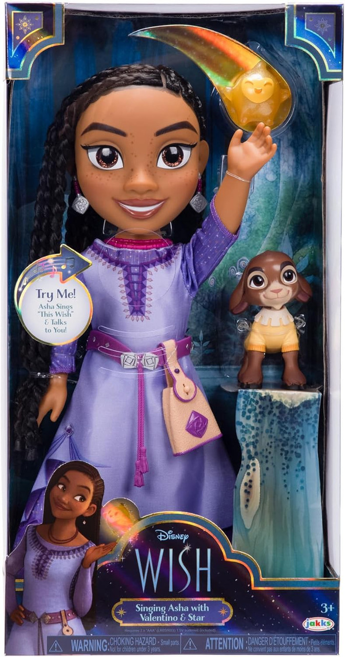 Disney Wish Asha with Valentino & Star Singing Doll Damaged Package、ToyWiz、kayou