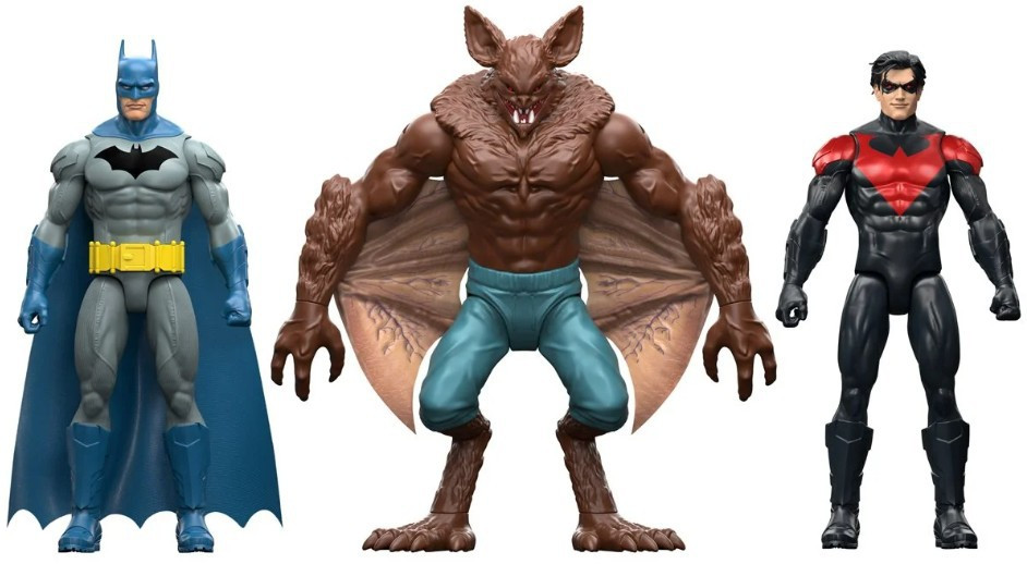 DC Premier Batman & Nightwing vs Man-Bat Action Figure 3-Pack、ToyWiz、kayou