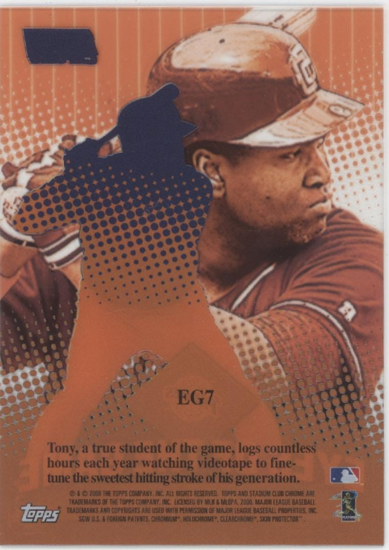 Tony Gwynn 2000 Topps Stadium Club Chrome Eyes of the Game Orange Clear #EG7、Collector Store LLC、kayou