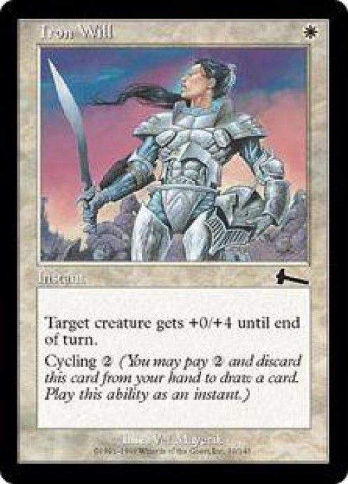 MtG Urza's Legacy Common Iron Will #10 Lightly Played、ToyWiz、kayou